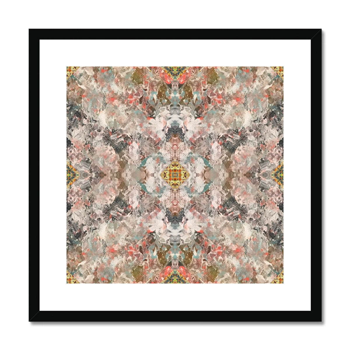 Brown Kaleidoscope Framed & Mounted Print