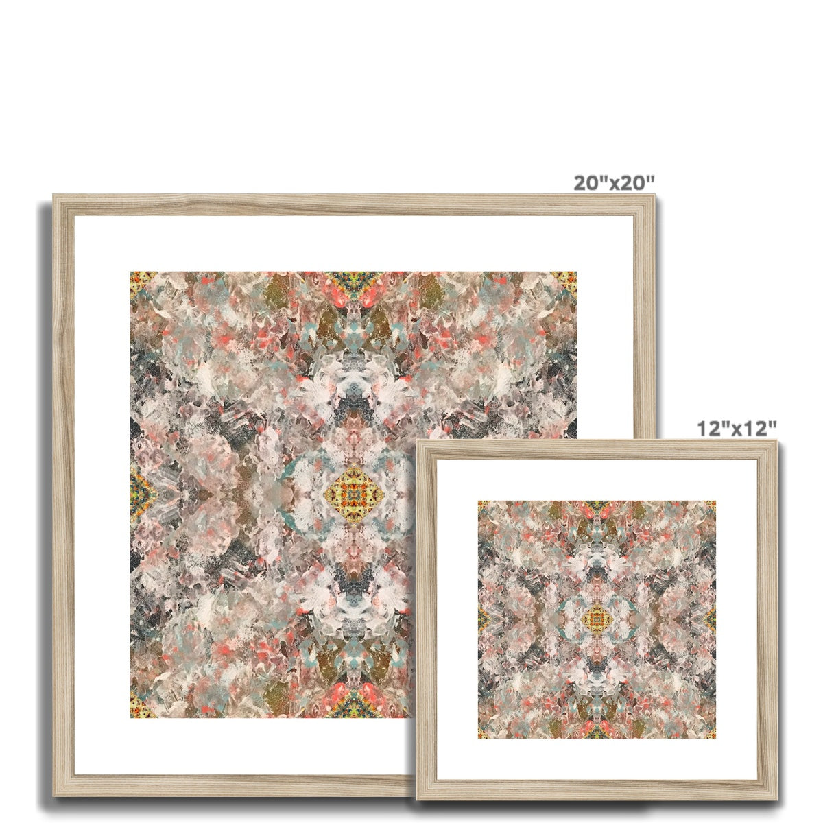 Brown Kaleidoscope Framed & Mounted Print