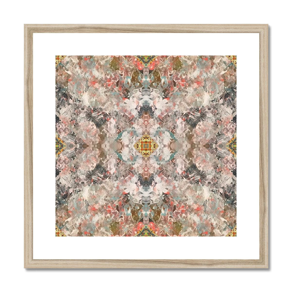 Brown Kaleidoscope Framed & Mounted Print