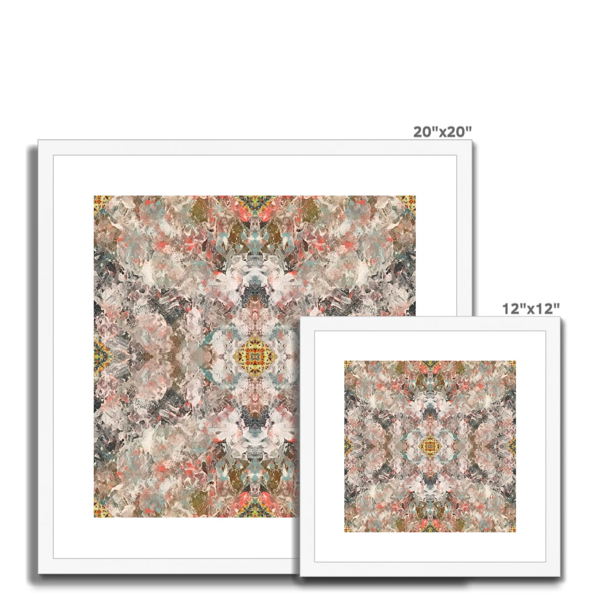 Brown Kaleidoscope Framed & Mounted Print