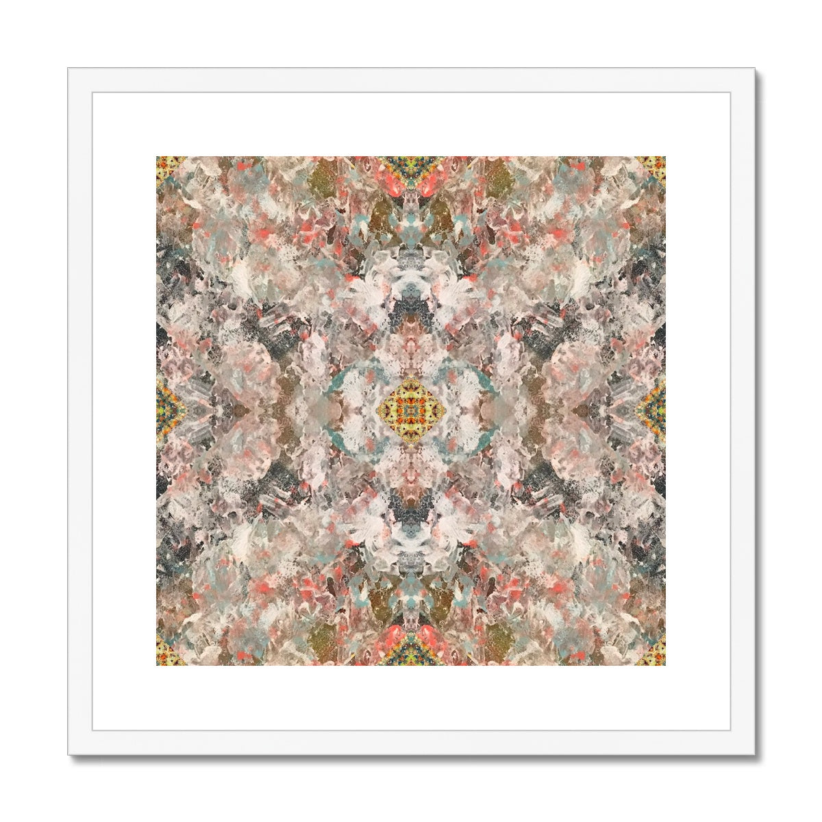 Brown Kaleidoscope Framed & Mounted Print