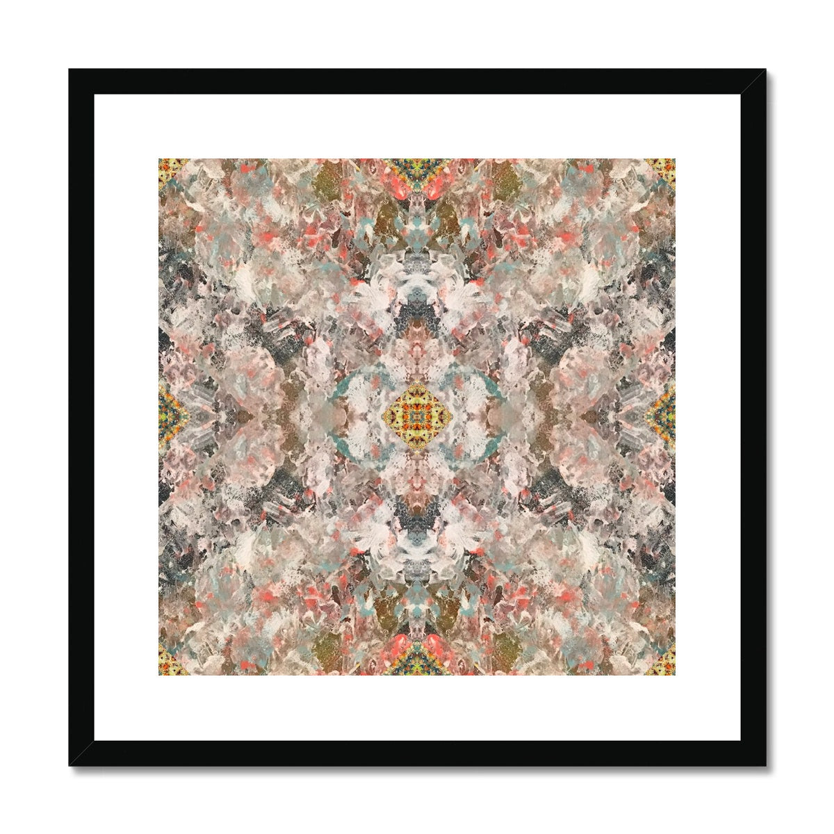 Brown Kaleidoscope Framed & Mounted Print