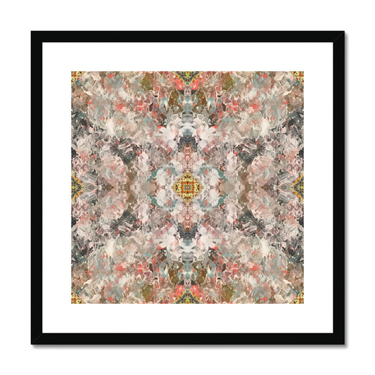 Brown Kaleidoscope Framed & Mounted Print